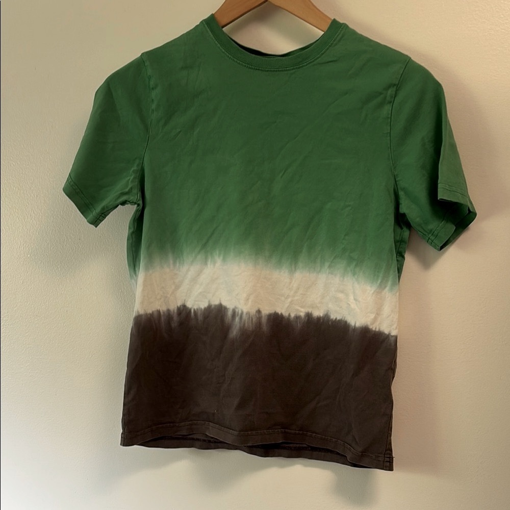 Green and Brown Tie-Dye T-Shirt - Picture 1 of 7